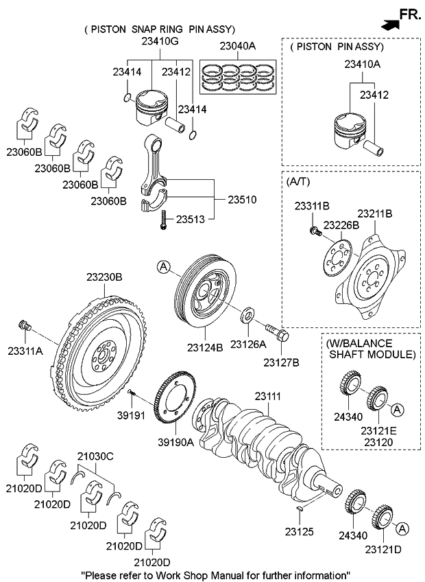 231112G400 - Genuine Kia CRANKSHAFT