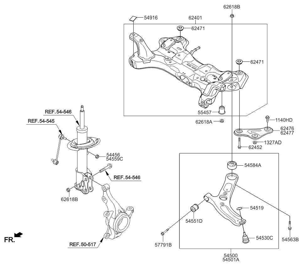 2016 Kia Forte Front Suspension Crossmember - Kia Parts Now