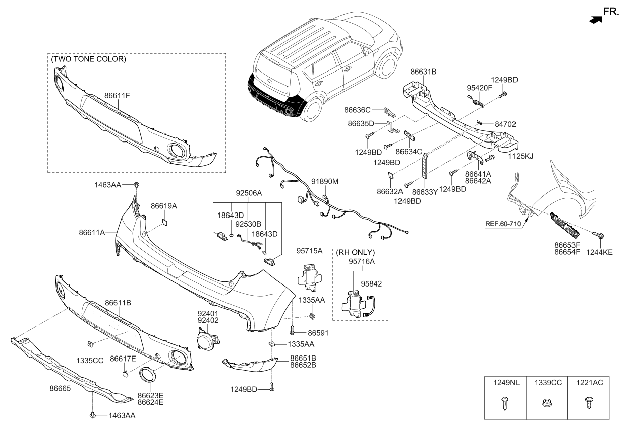 Front 2018 Kia Soul Body Parts Diagram