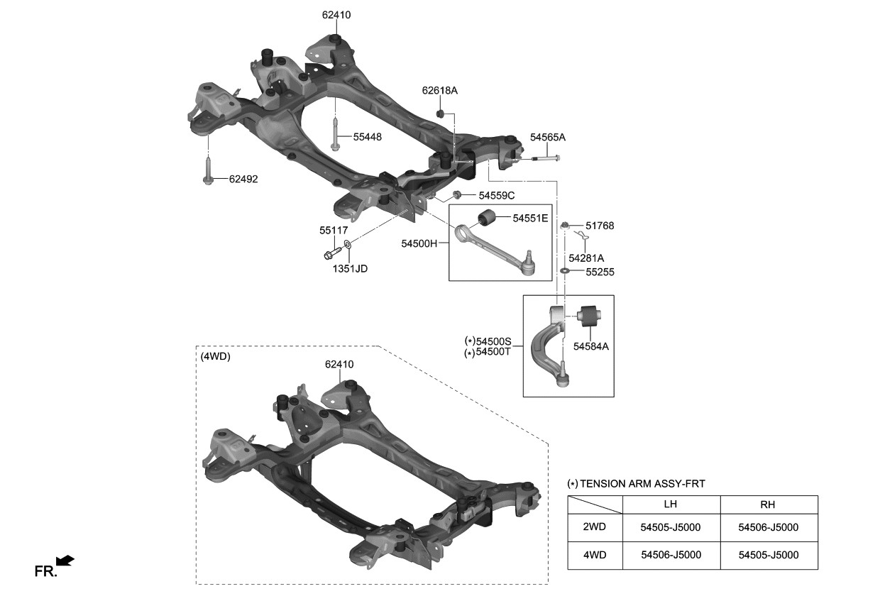 2019 Kia Stinger Front Suspension Crossmember - Kia Parts Now