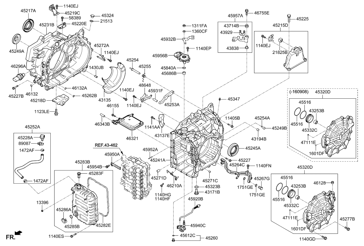 452803D600 - Genuine Kia COVER-VALVE BODY