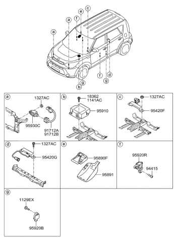 959203s000 Genuine Kia Sensor Assembly Side Impact