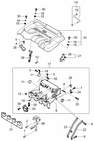 1573235003 Genuine Kia Cap Sealing