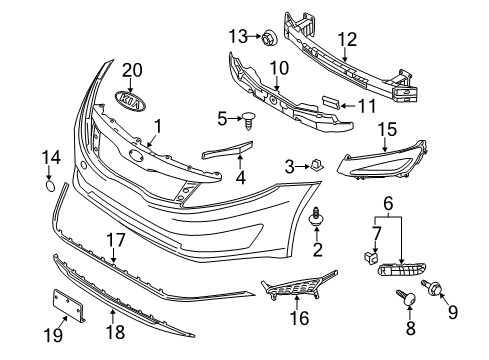 865904C000 Genuine Kia Lip Assembly-Front Bumper