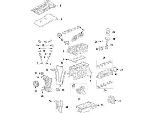 Kia 387L32MK00 BLOCK SUB ASSY-CYLIN