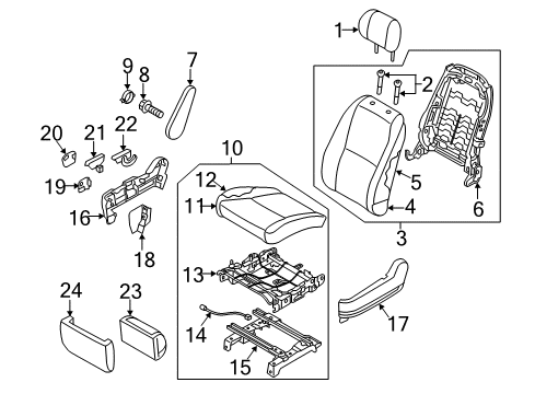 CUSHION ASSY-2ND SEA Diagram for 89200A9730DLA