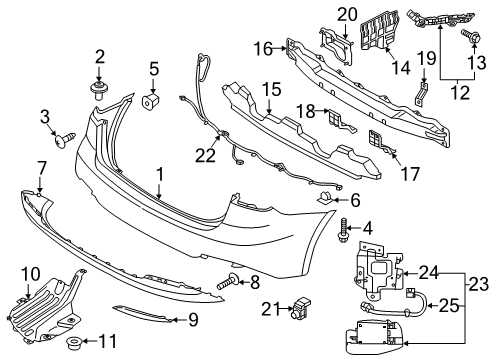 86631B0000 Genuine Kia Beam-Rear Bumper