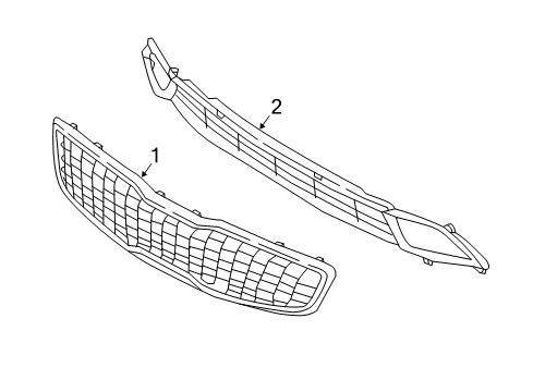 Moulding-Front Bumper Diagram for 86522B0000