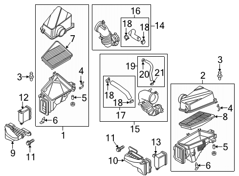 Filter-Air Cleaner Diagram for 28113J5300AS