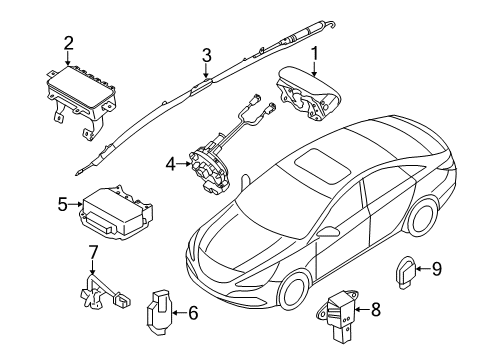 Module Assembly-Air Bag Diagram for 959104U650