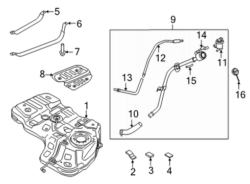 PAD-FUEL TANK Diagram for 31132P2000