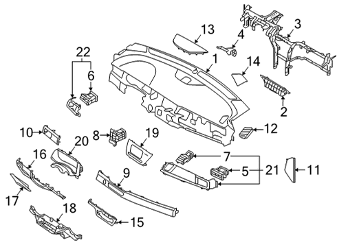 DUCT ASSY-CTR AIR VE Diagram for 97410G5100CG5