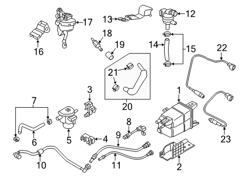 TUBE-CANISTER VENT Diagram for 31455H9500