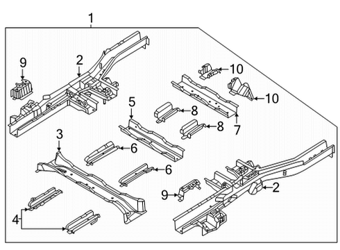 SUPPORT-3RD SEAT MTG Diagram for 654D8R0200