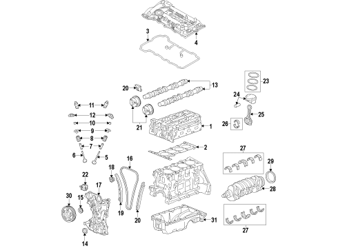 Rotor-Oil Pump Outer Diagram for 261132E300