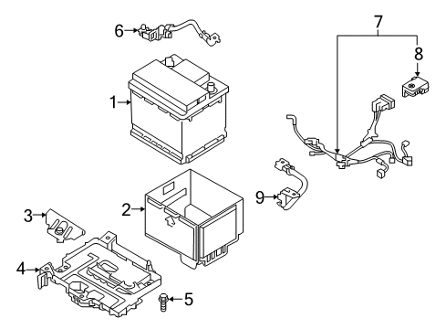 Sensor Assembly-Battery Diagram for 37180B0002