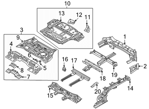 BRKT-RR SEAT MTG FR Diagram for 655H6P2000