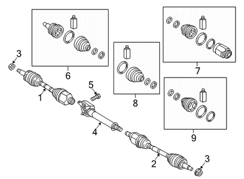 JOINT & SHAFT KIT-WH Diagram for 495R1R0300