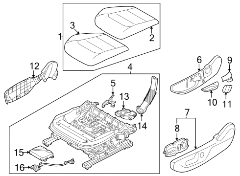 INSIDE COVER ASSY-IN Diagram for 88035CV010