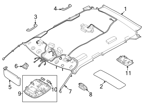 WIRING ASSY-ROOF Diagram for 91800CV520