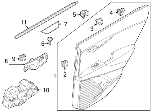 PANEL ASSY-REAR DOOR Diagram for 83308AT020DFS