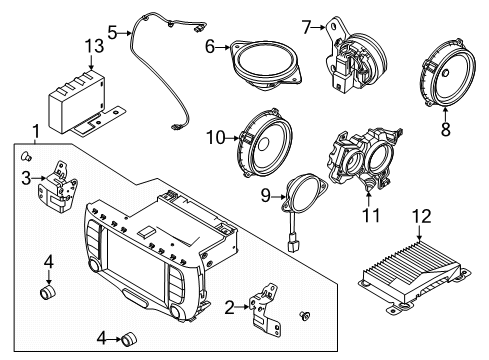 AUDIO ASSY Diagram for 96160K0EA0FHV