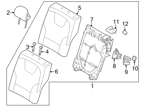 HEADREST ASSY-REAR S Diagram for 89700AT010A3Q