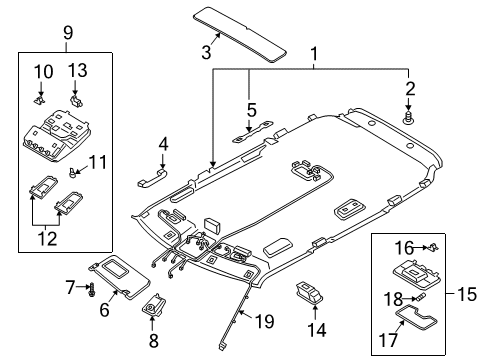 SUNVISOR ASSY,LH Diagram for 85210K0AC0HGC