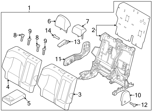 FRAME ASSY-RR SEAT B Diagram for 89410CH421