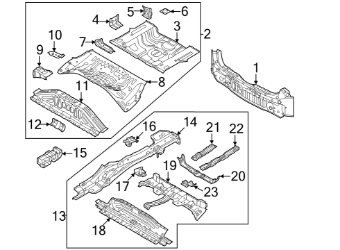 REINF ASSY-RR SUB FR Diagram for 65653AO000