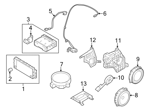 EXTERNAL AMP ASSY Diagram for 96370CH200