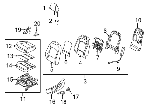 CUSHION ASSY-FR SEAT Diagram for 88100K0020SK9