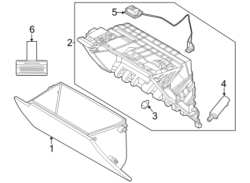 BUMPER-GLOVE BOX Diagram for 84518AT000