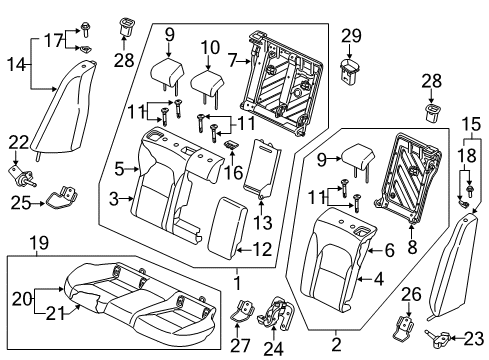 BACK SIDE ASSY-RR SE Diagram for 89407J5320CLT