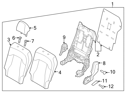 PAD ASSY-REAR SEAT B Diagram for 89350P1500