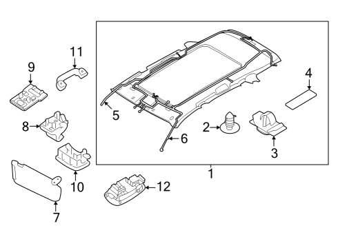 LAMP ASSY-VANITY,LH Diagram for 928913S000GYT