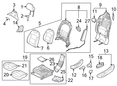 BACK ASSY-FR SEAT,LH Diagram for 88300ATDC0AUZ