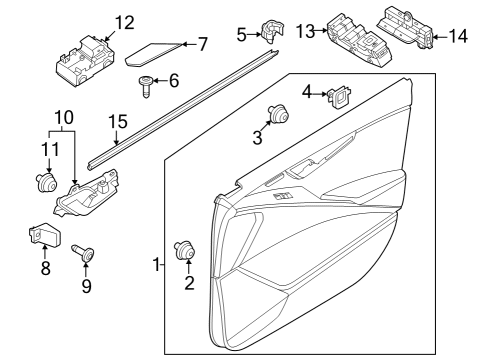 PANEL ASSY-FRONT DOO Diagram for 82307AT000TM4