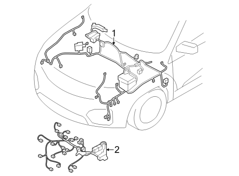 WIRING ASSY-FRT Diagram for 91210CH110