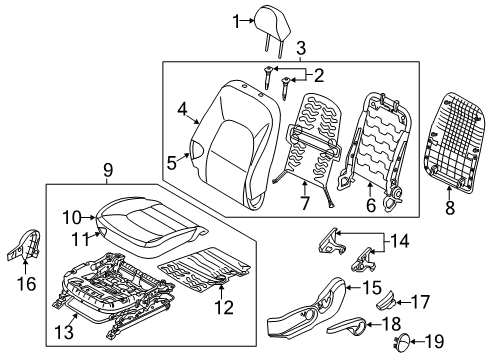 COVERING-FR SEAT CUS Diagram for 881601W510BGB