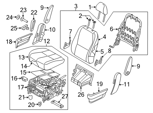 ARMREST ASSY-RR SEAT Diagram for 89900A9520DLF