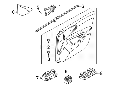 PANEL ASSY-FRONT DOO Diagram for 82306K0BM0D5T