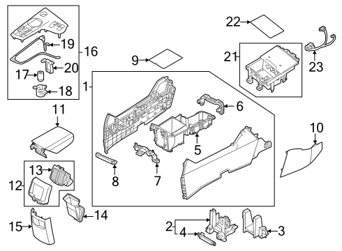 TRAY-FLOOR CONSOLE Diagram for 84632P1300WK