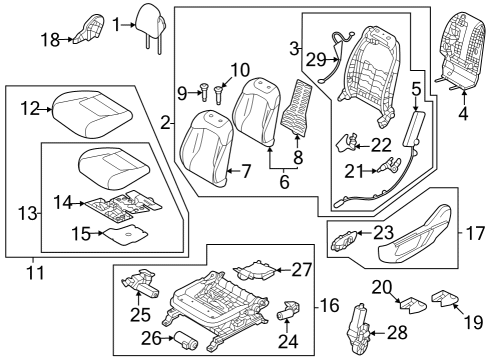 FRAME ASSY-FR SEAT B Diagram for 88310CH060