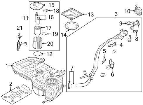 BRACKET-FILLER NECK Diagram for 31033P1510