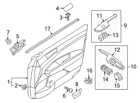 HANDLE ASSY-FRONT DO Diagram for 82610D4010SA1