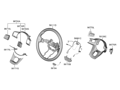 2022 Kia Sorento Steering Wheel - 56100P2880WK