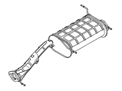 1997 Kia Sportage Muffler - 0K01W40100B