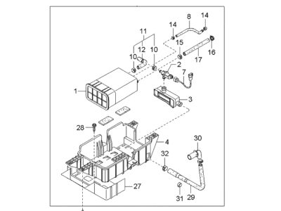 Kia 0K52Y1397XA Canister Assembly