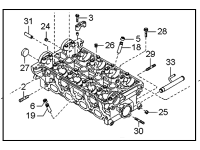 Kia 0K24710100C Head Assembly-Cylinder